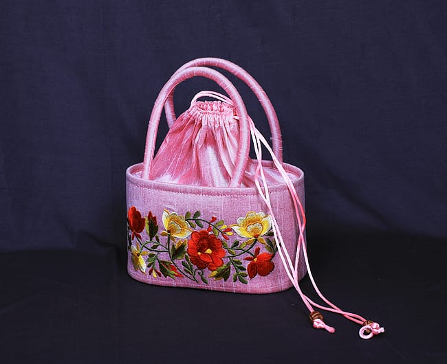 Hand embroidered Basket potli