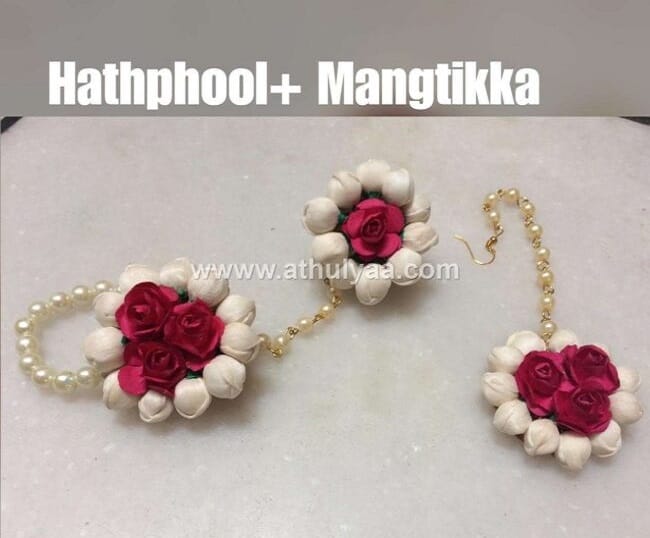 Hath Phool and Maang tikka combo