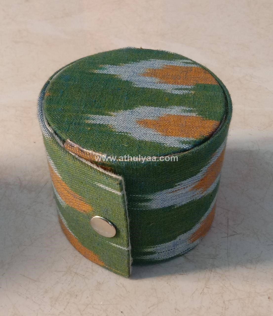 Mini Bangle box with Ikkat print