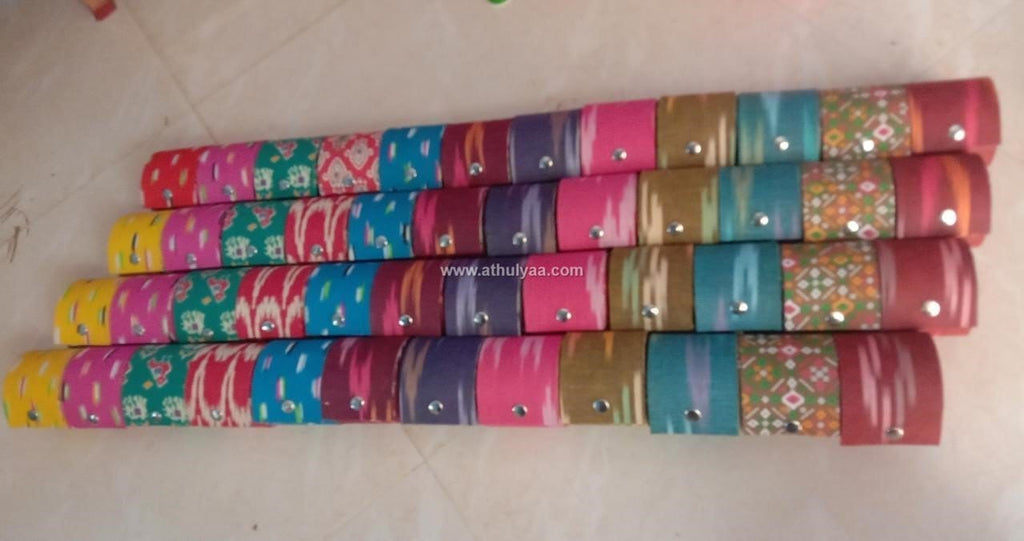 Mini Bangle box with Ikkat print