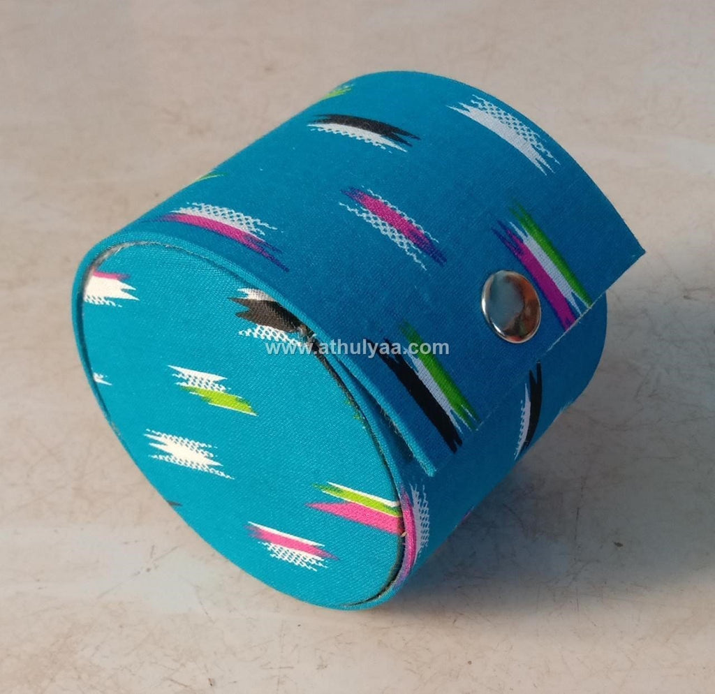 Mini Bangle box with Ikkat print