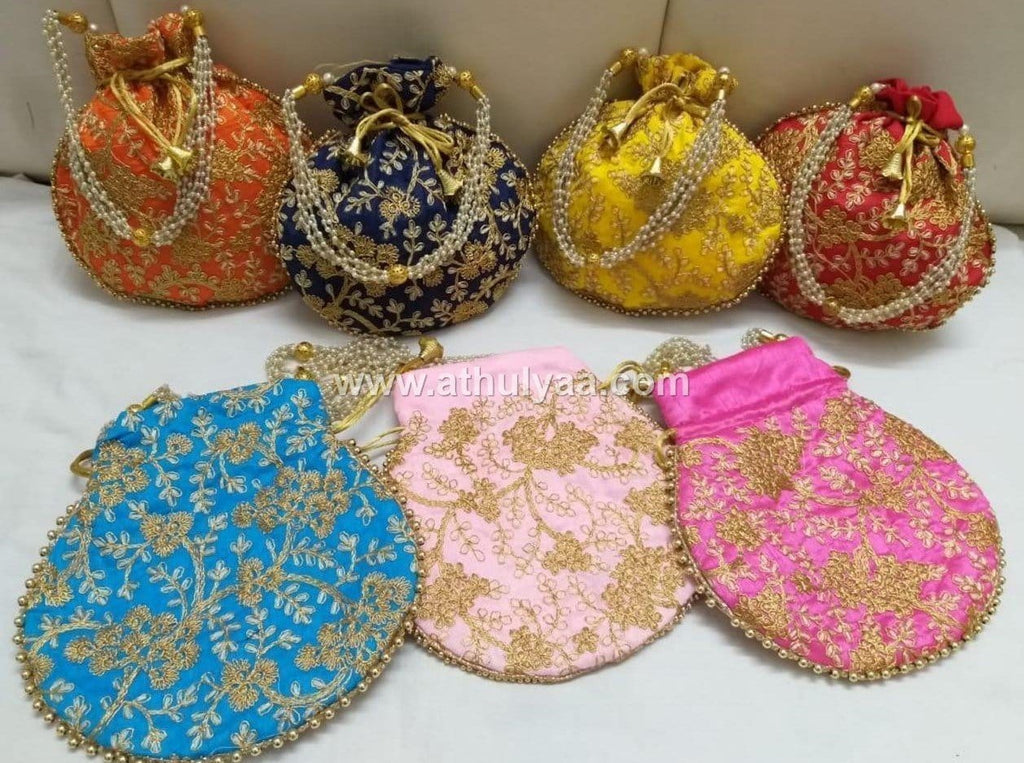 Jaipuri Potli With Beaded Handle