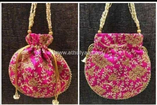 Jaipuri Potli With Beaded Handle