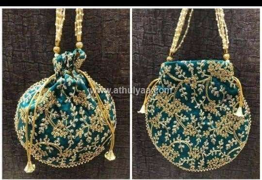 Jaipuri Potli With Beaded Handle