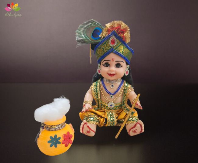 Baby Krishna with pot