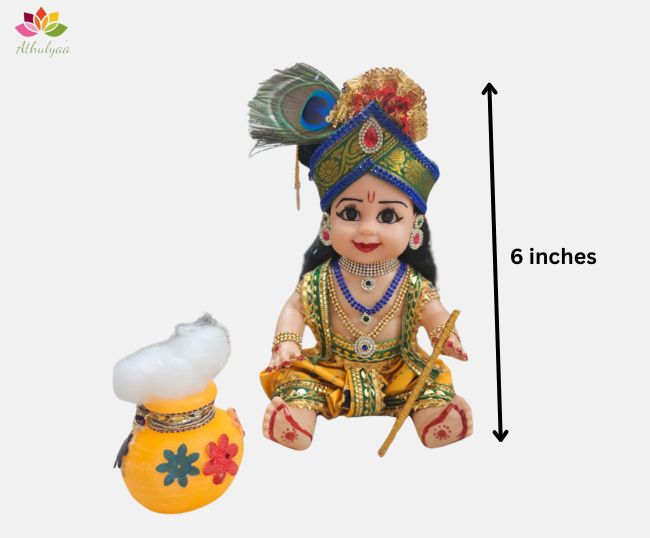 Baby Krishna with pot