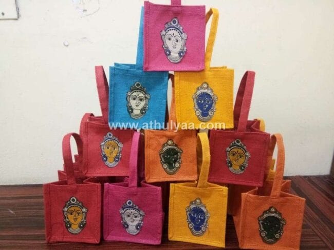 Jute Bag with Devi Face