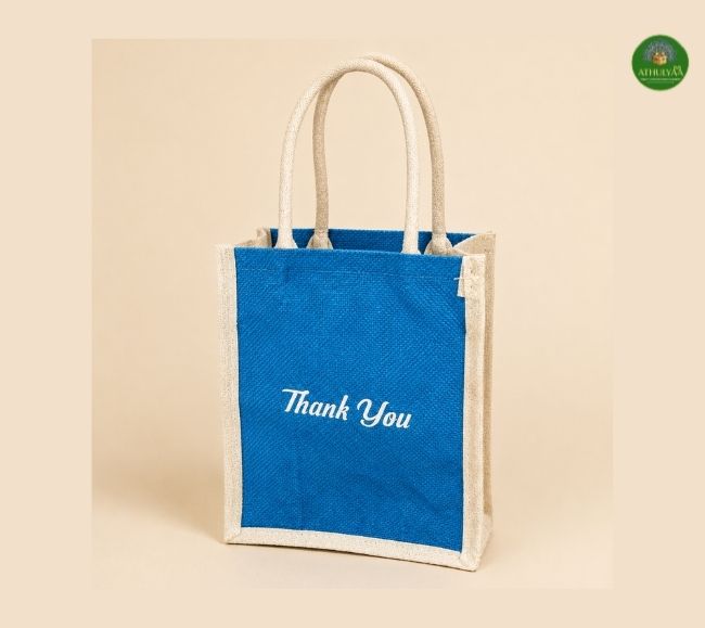Mini Jute Bag with Thank you Print