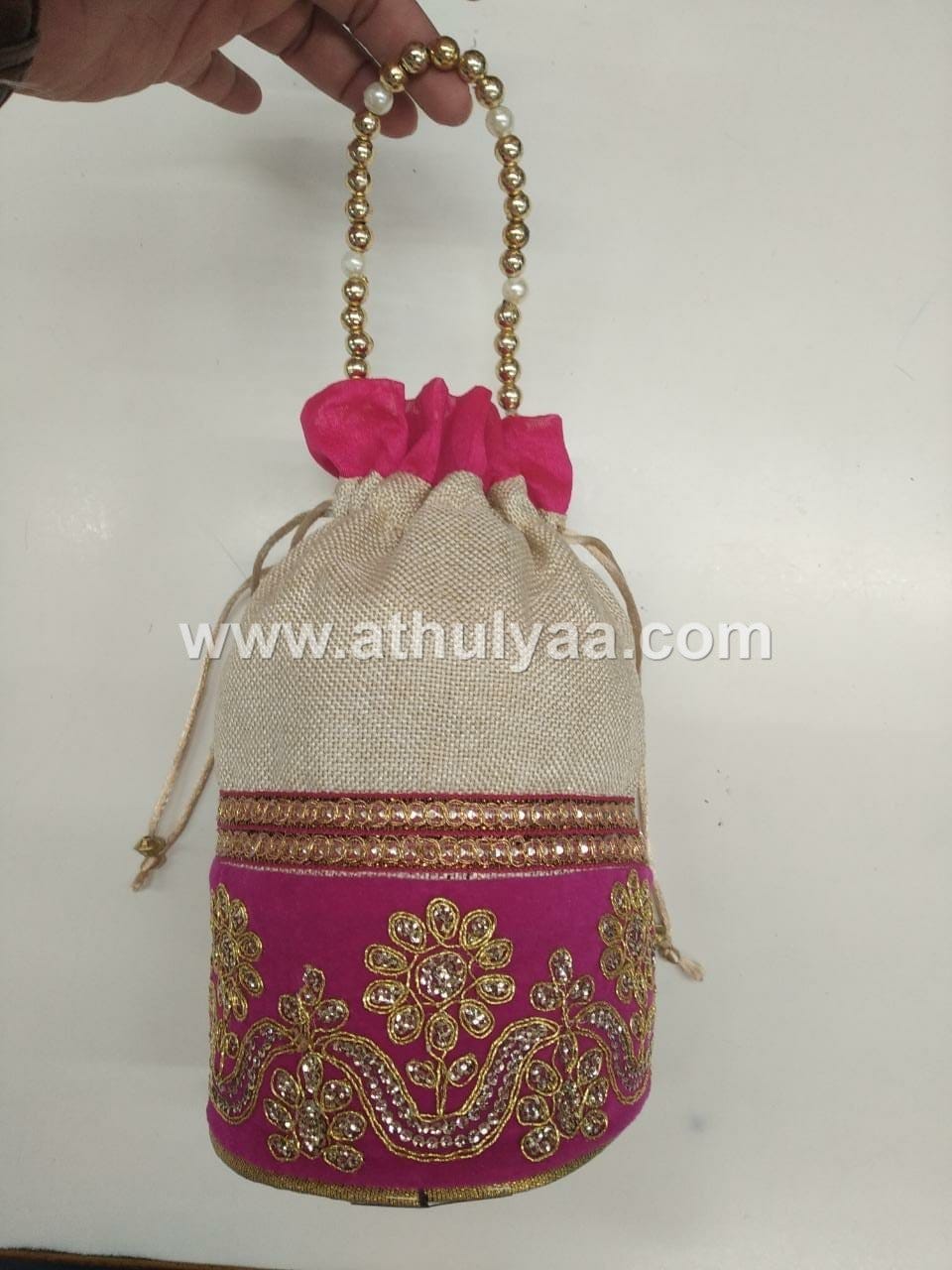 Jute Lace Potli