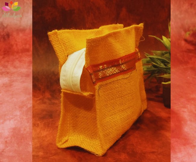 Jute toiletry purse