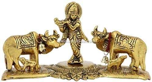 Krishna and Cows statue