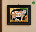 Kamadhenu With Gods Tanjore Painting