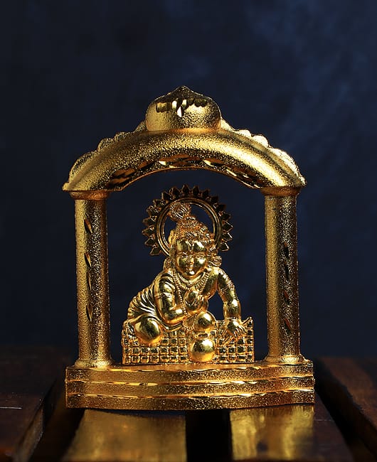 Krishna In Temple Zinc Coated