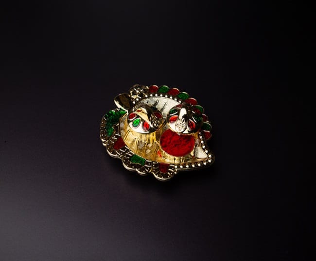 Leaf Haldi Kumkum Holder Plate