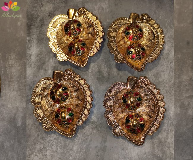 Leaf haldi kumkum platter - BUY ONE GET ONE
