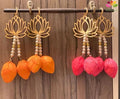 Lotus hanging with lotus buds - Pair