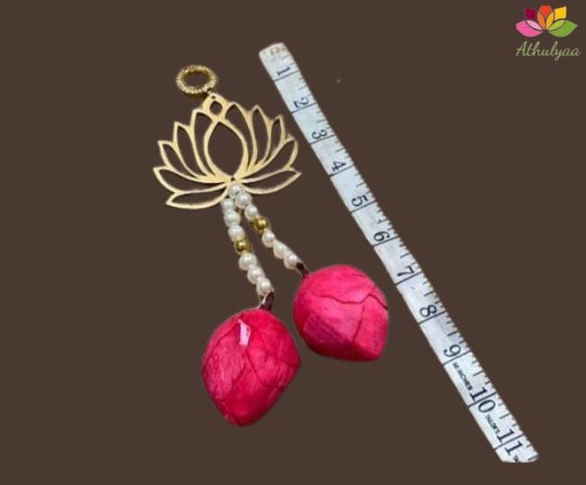 Lotus hanging with lotus buds - Pair