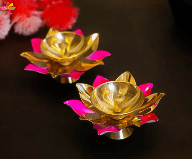 Lotus Flower Diya with box