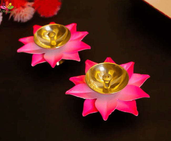 Lotus Flower Diya with box