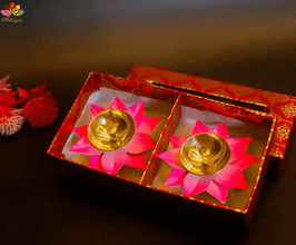 Lotus Flower Diya with box