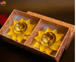 Lotus Flower Diya with box
