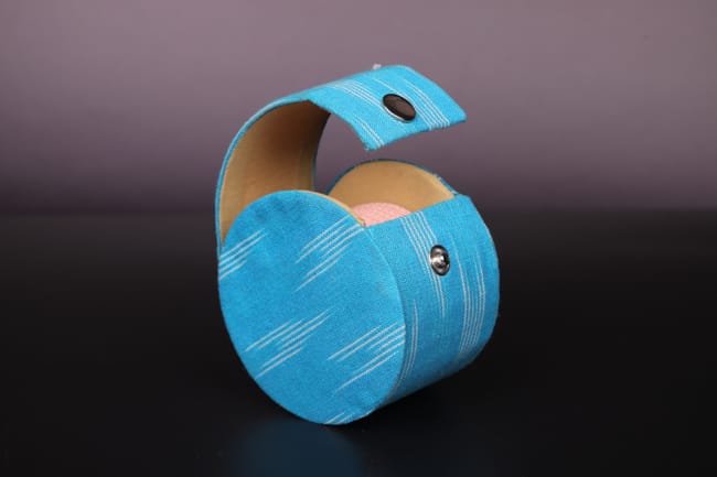 Mini Bangle box with Ikkat print