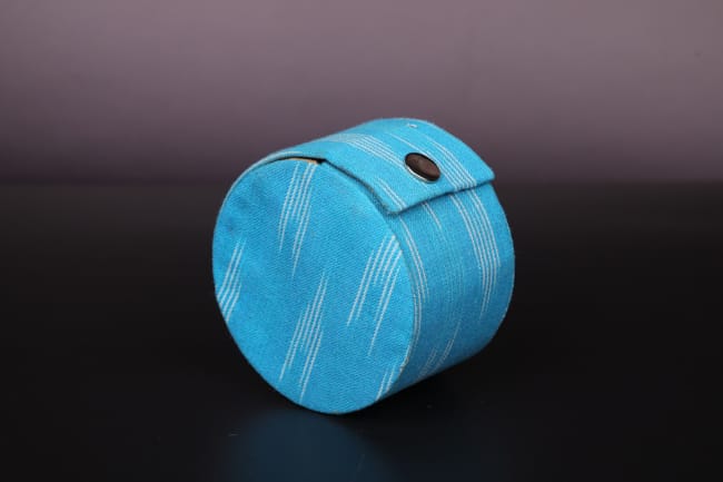Mini Bangle box with Ikkat print