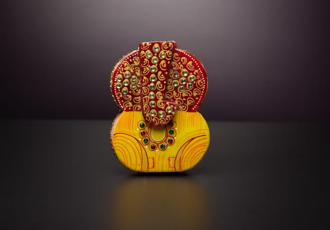 Marble Ganesha Kumkum Box