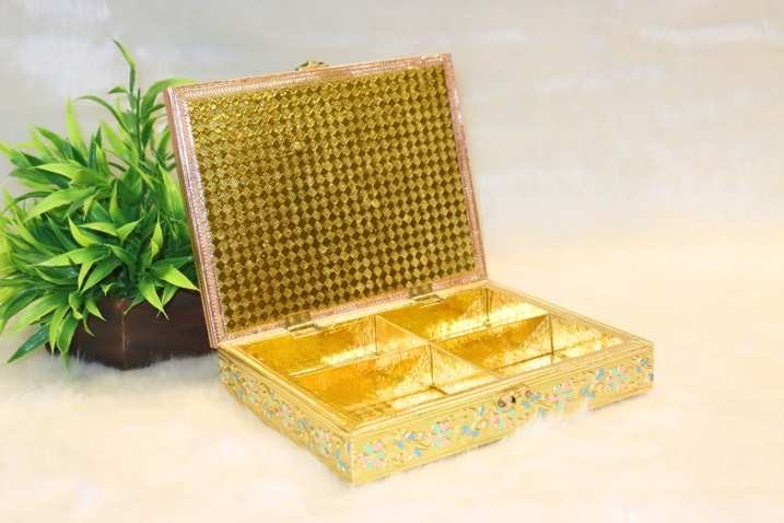 Pink Meenakari Dry fruit box