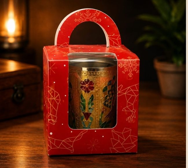 Meenakari Glass - Elephant Design with Gift Box