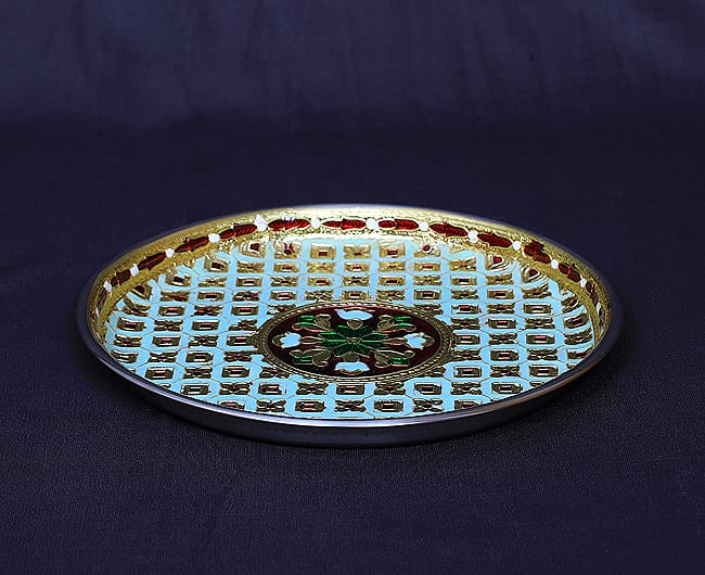 Meenakari colourful Round Plate