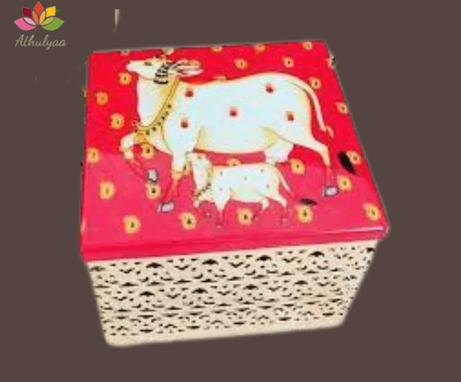Metal Box with Pichwai print