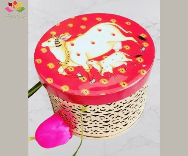 Metal Box with Pichwai print