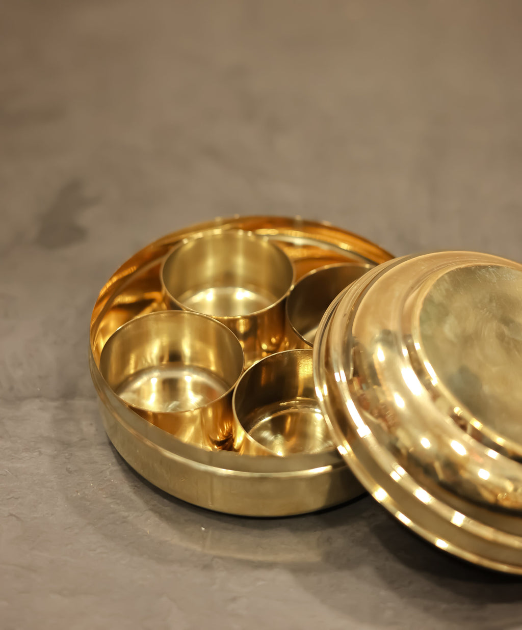 Mini Brass Masala Box