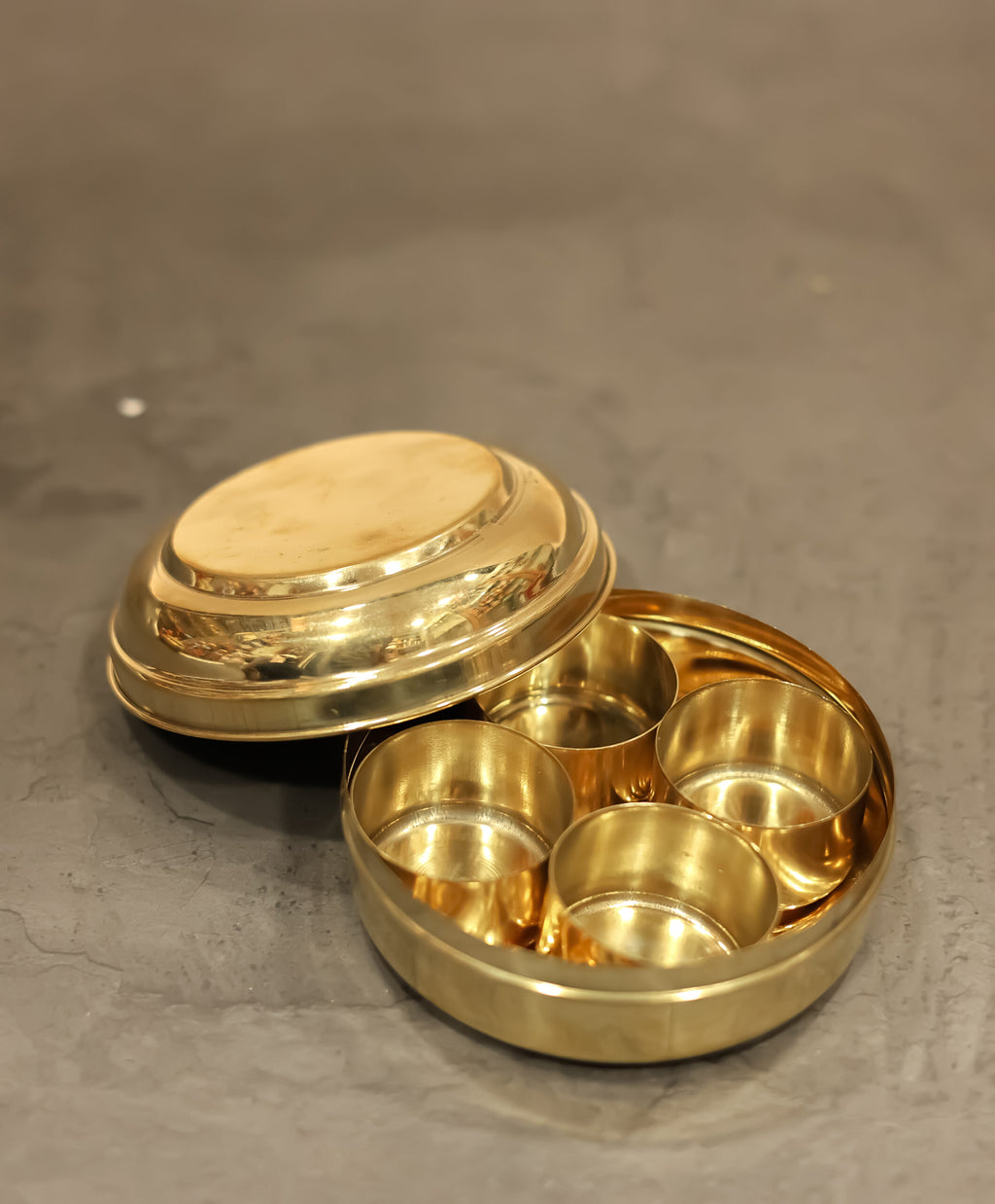 Mini Brass Masala Box