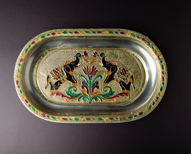Meenakari Oval Tray