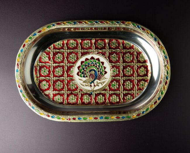 Meenakari Oval Tray