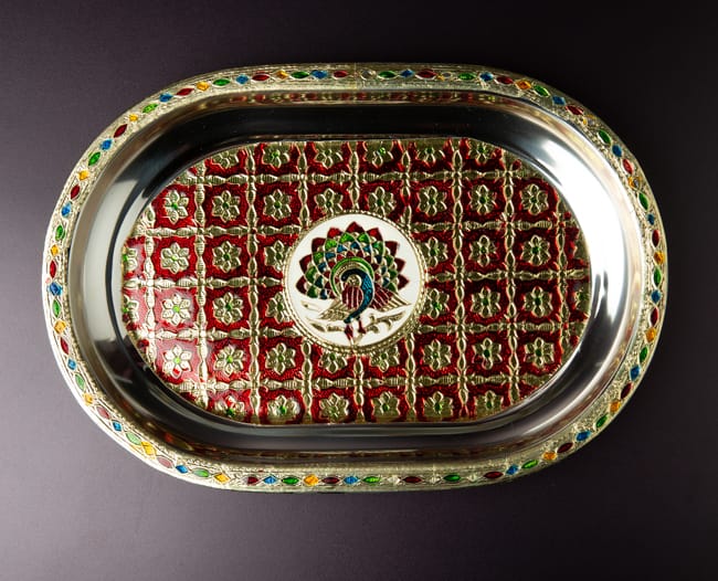 Meenakari Oval Tray