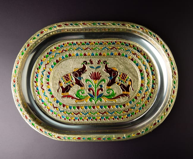 Meenakari Oval Tray