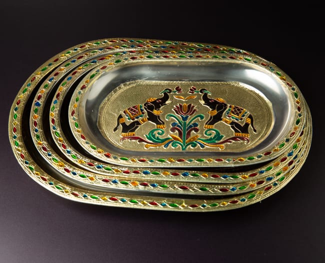 Meenakari Oval Tray