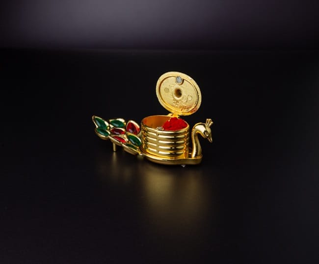 Peacock Kumkum Holder