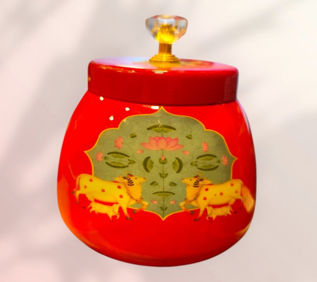 Pichwai art dry fruit box