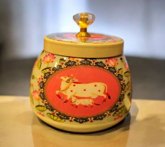Pichwai art dry fruit box