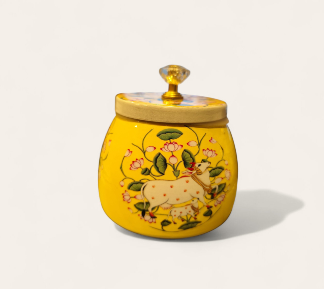 Pichwai art dry fruit box
