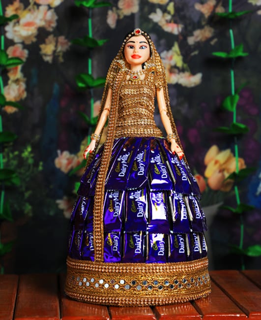 Puberty function Chocolate doll in lehenga