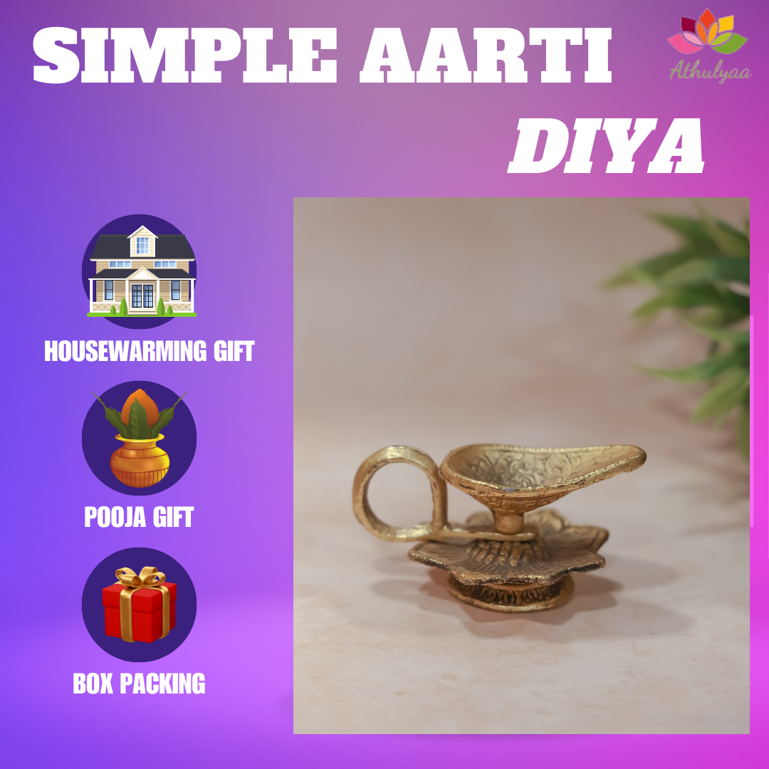 Simple Golden aarti diya