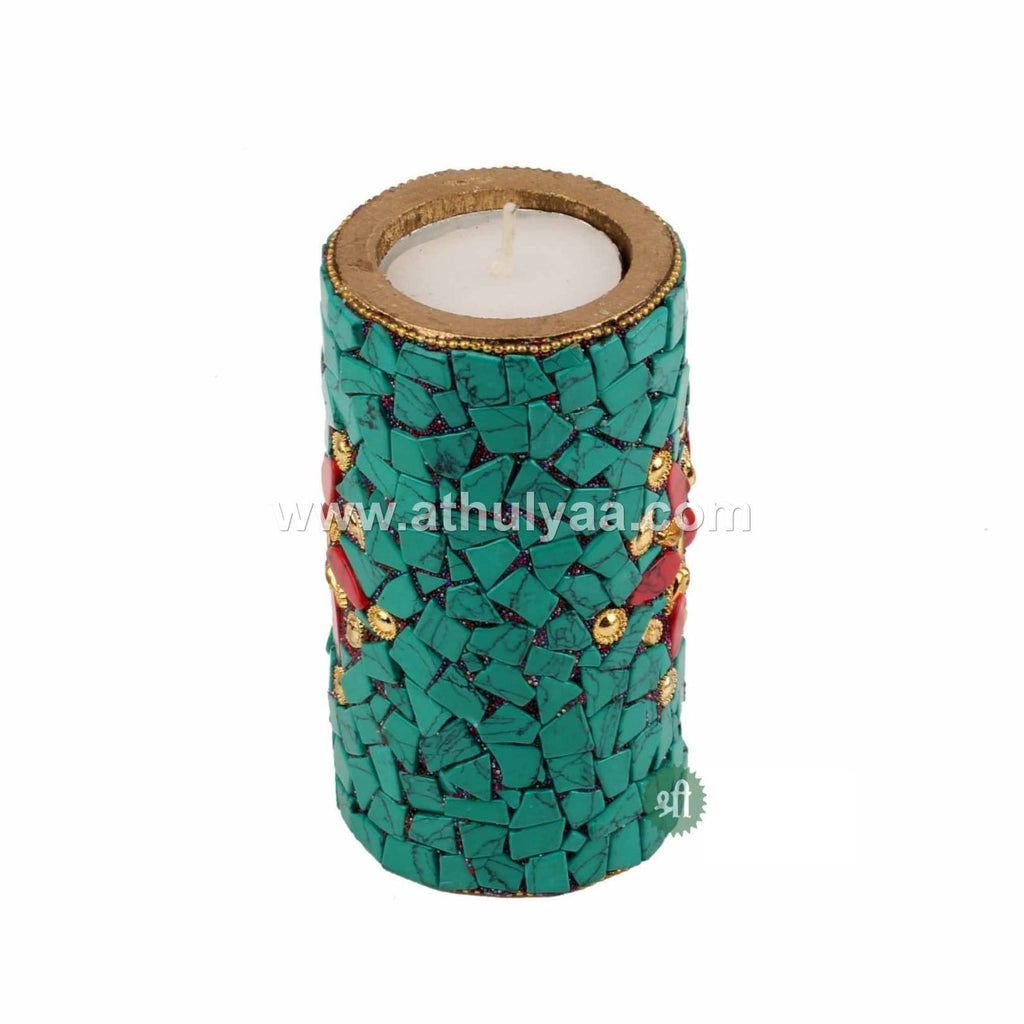 Set of 3 Stone work Candle Holder