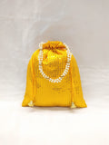 Sequins Work Potli with Inside Zip Pocket