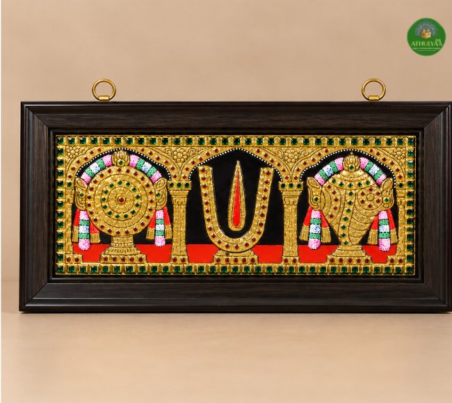 Shanku Chakra Namam Tanjore Painting