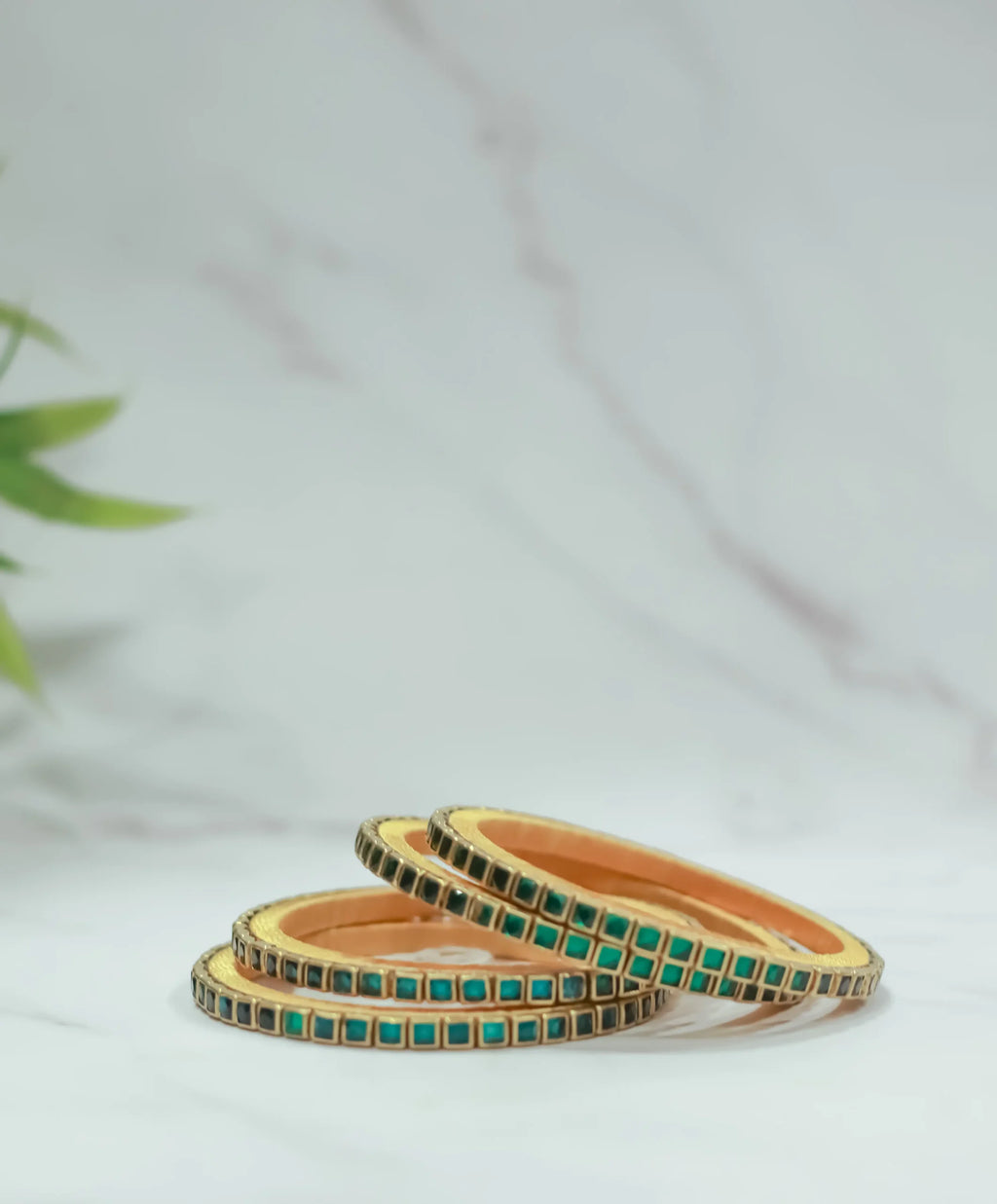 Silk thread Kundan Bangle pair